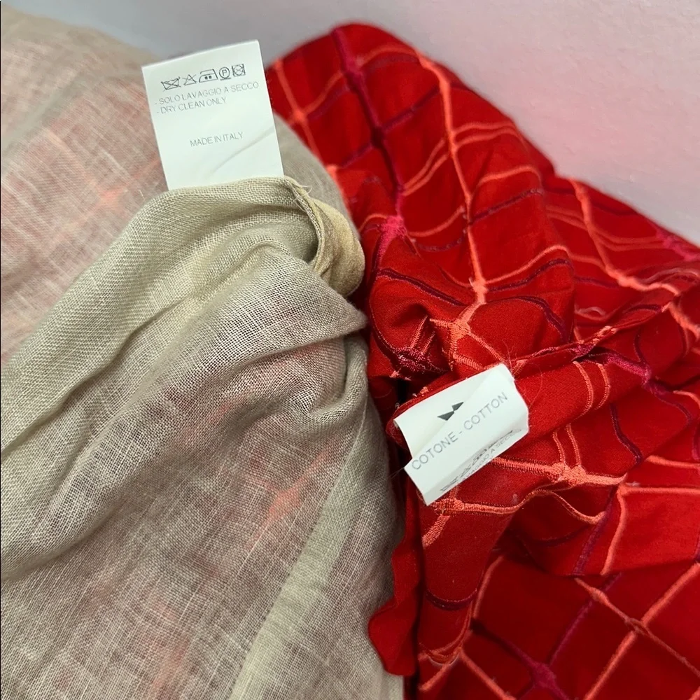 Bottega Veneta Suit Set Blazer Jacket Matching Maxi Skirt Cotton Red Plaid US 12